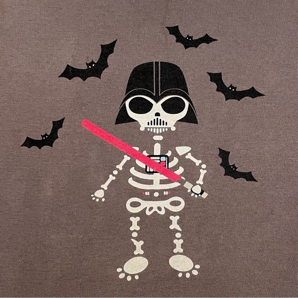 Hanna Andersson Star Wars Halloween Pajamas Boys 14 160 cm Skeleton Darth Vader - Picture 2 of 3